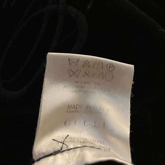 ❤️SOLD❤️ TOM FORD for GUCCI Black Wide Leg Velvet Pants |Size: 44| - Picture 14 of 14